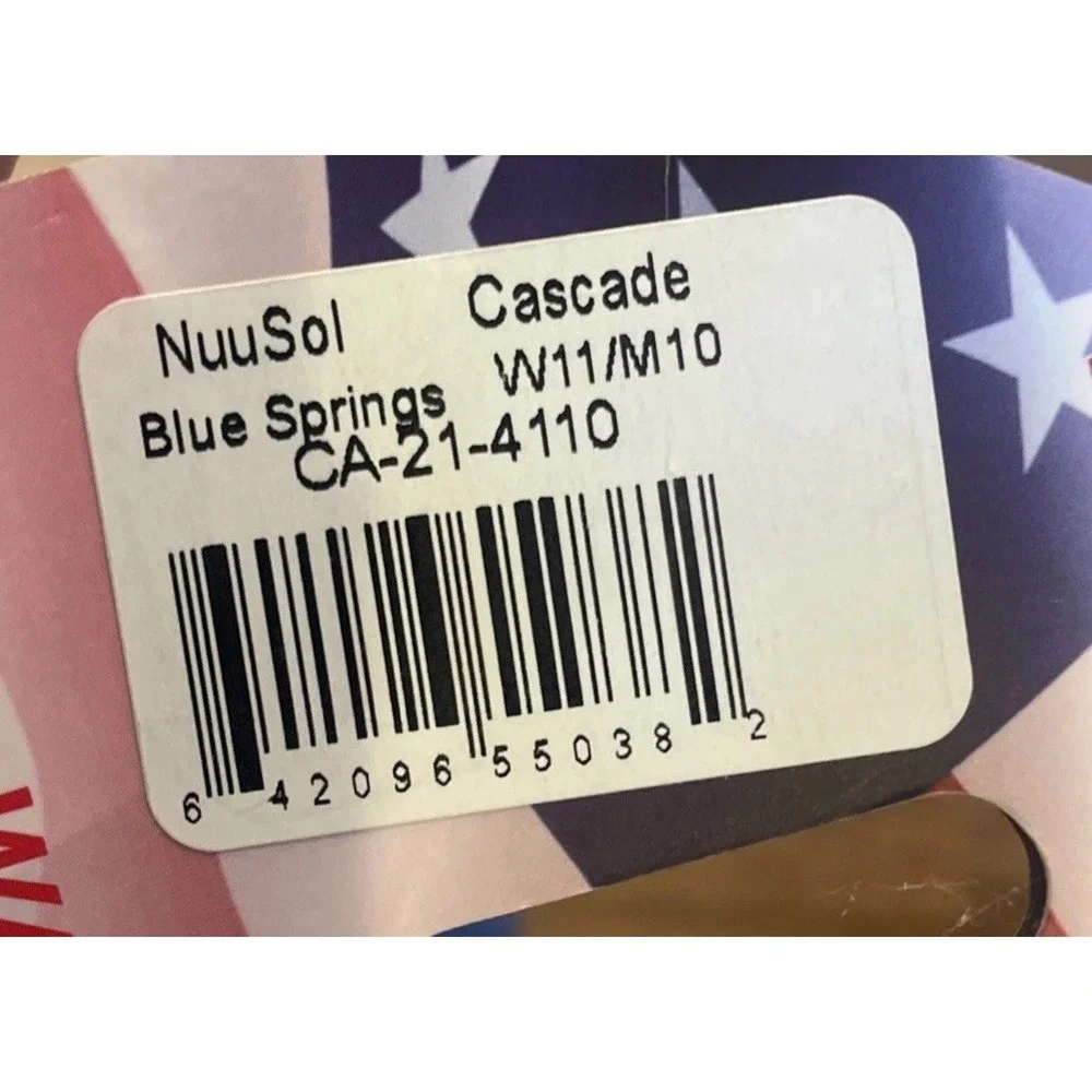 NuuSol Cascade Blue Springs W 11 M 10 Flip Flops USA MADE